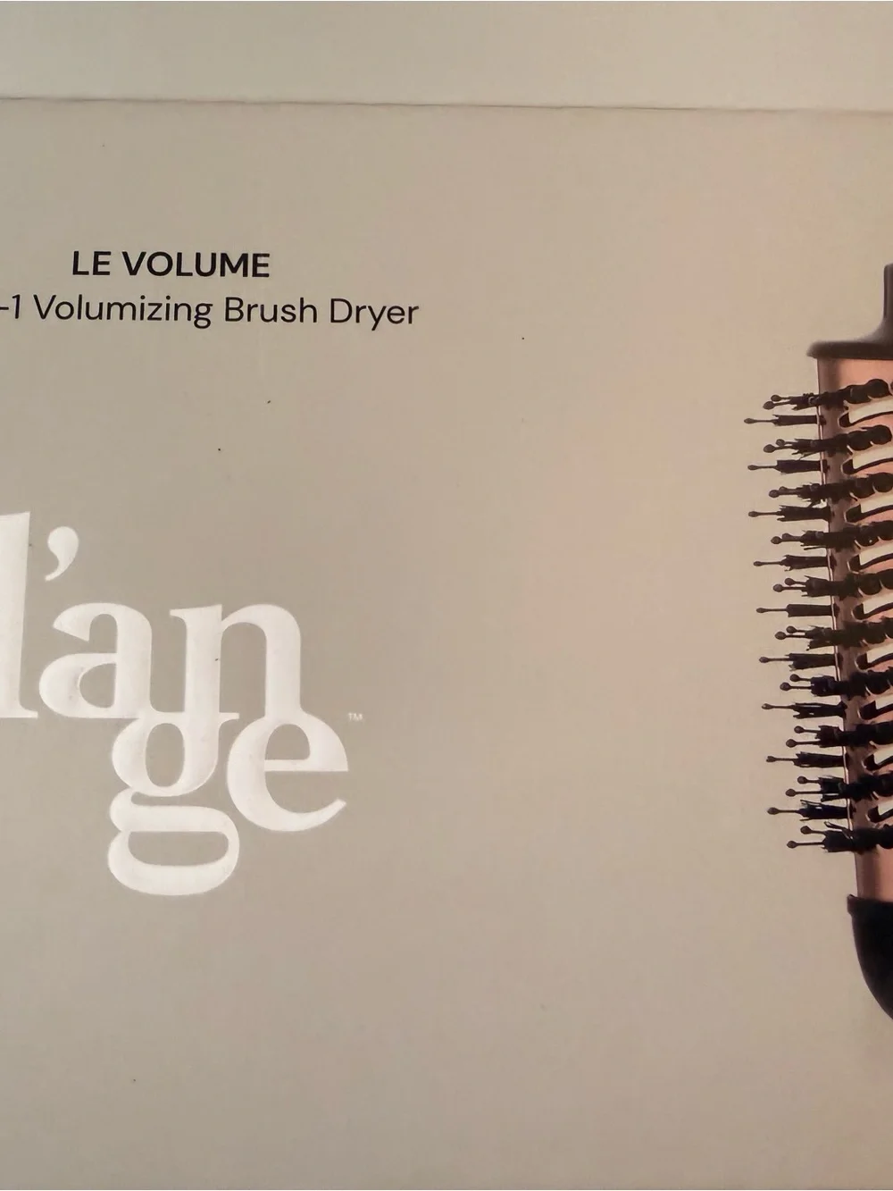 L'ange Matte Black Round Vent Brush with Soft Bristles
